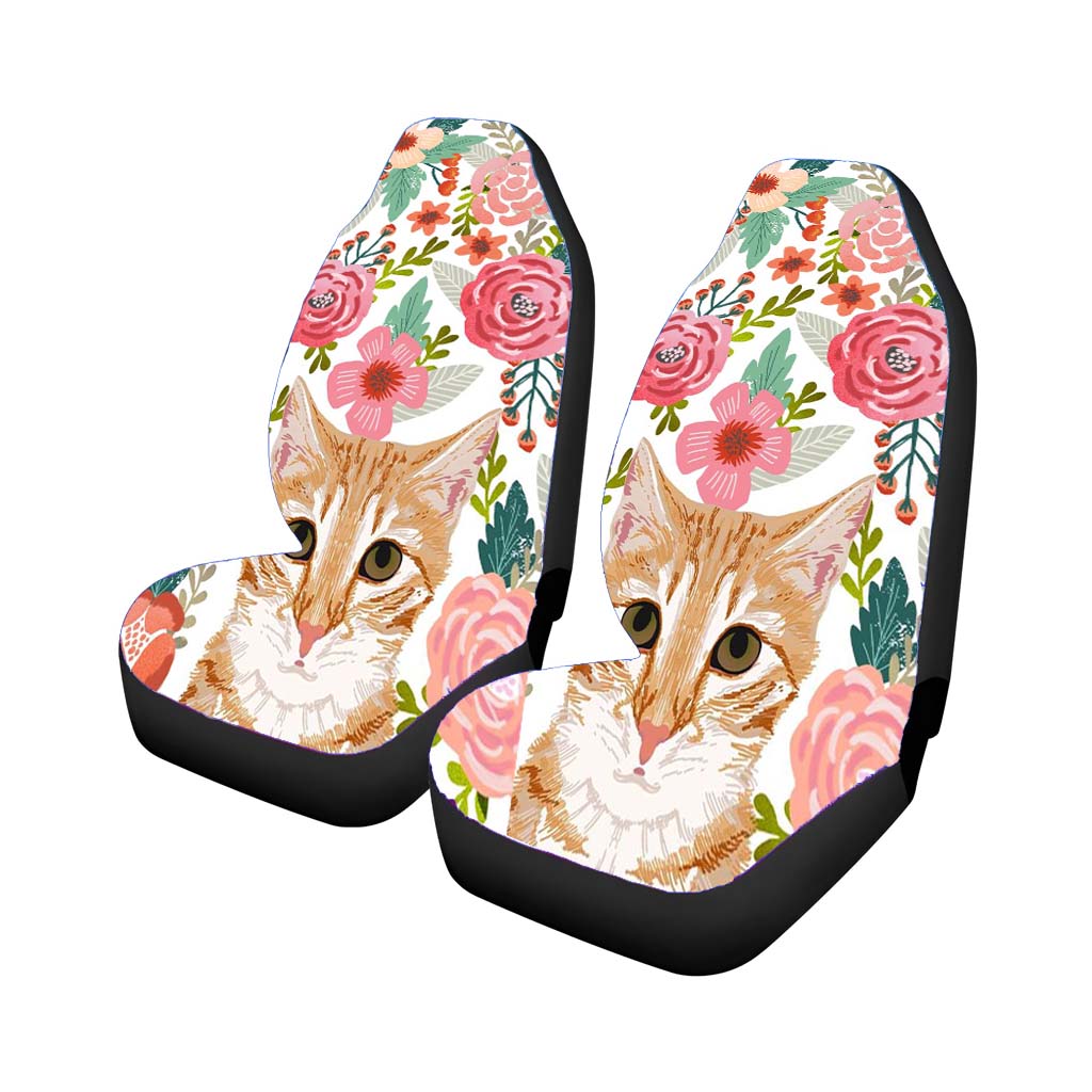 Cat Floral Cute car Seat Covers