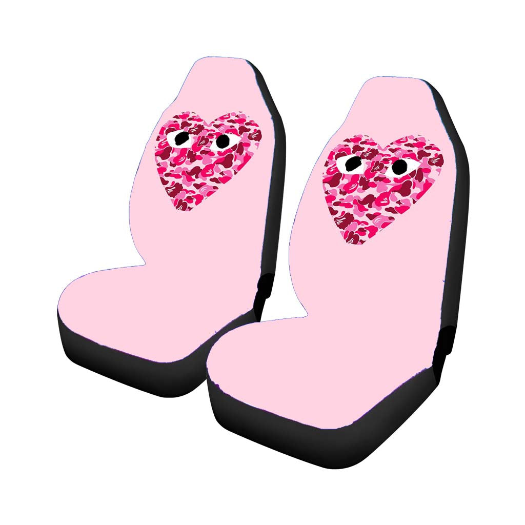Cdg Love Bape Pattern Style car Seat Covers