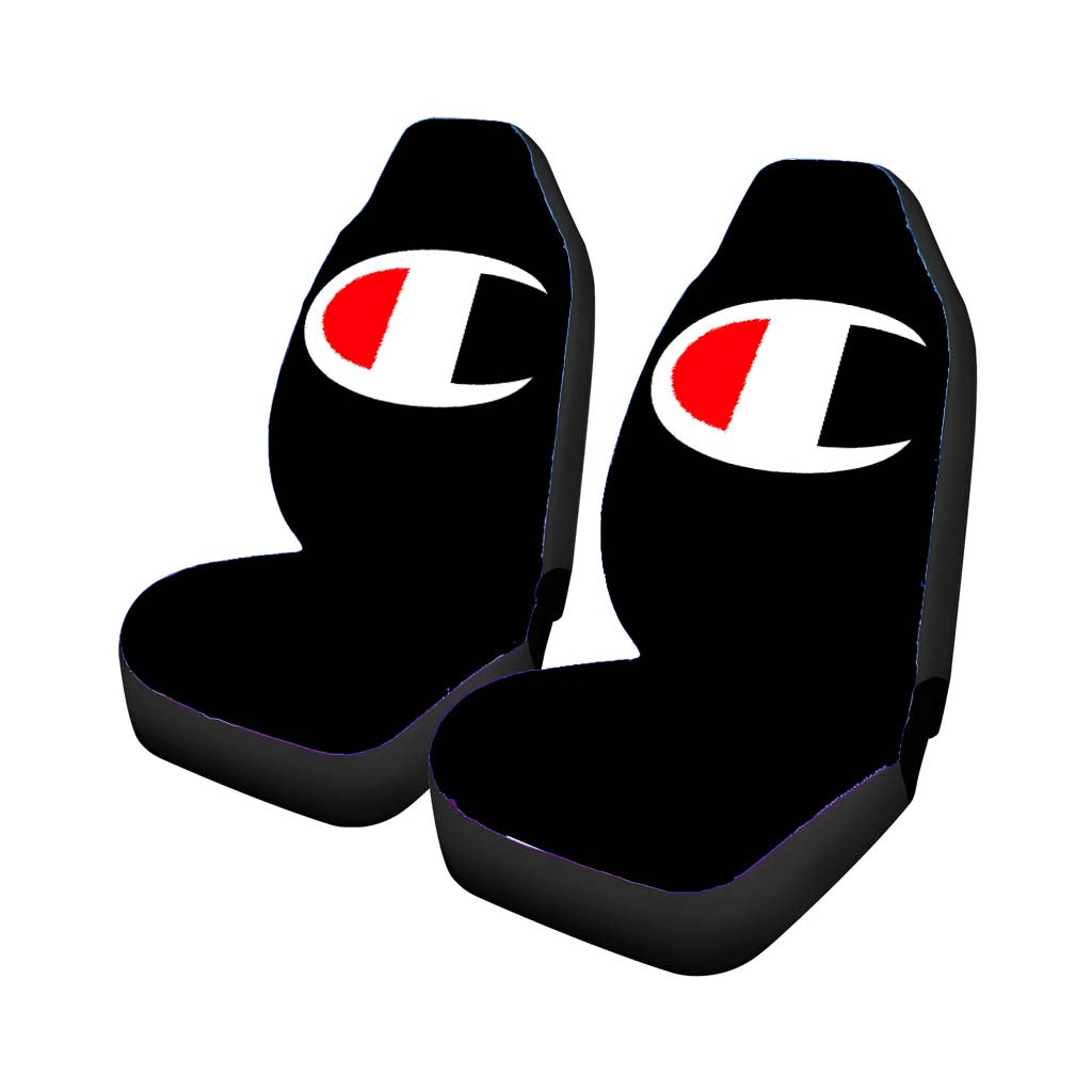 Champion Logo Black car Seat Covers