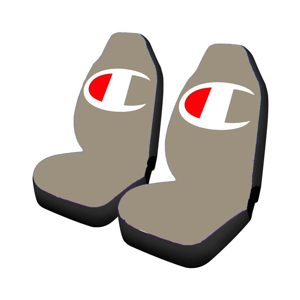 Champion Logo Gray car Seat Covers