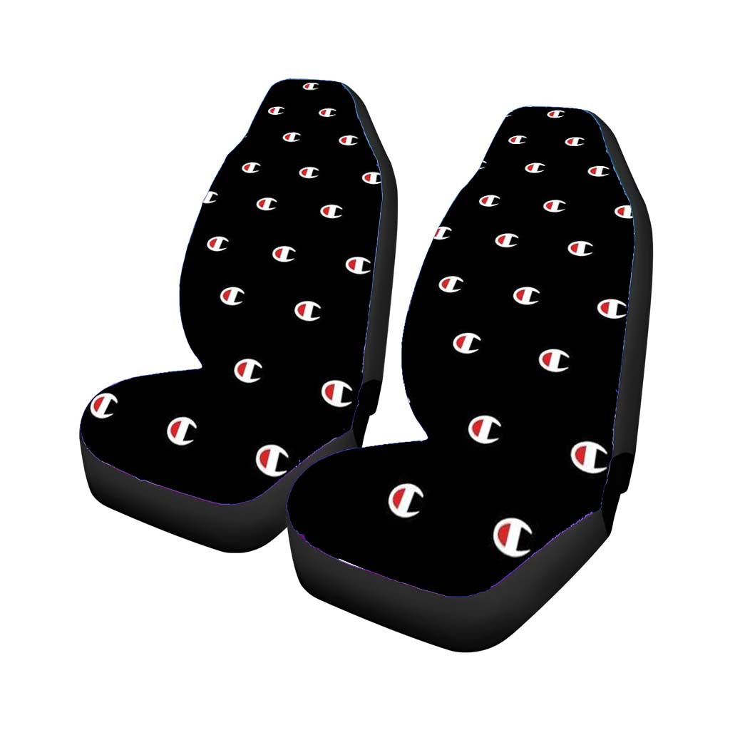Champion Style Pattern In Black car Seat Covers