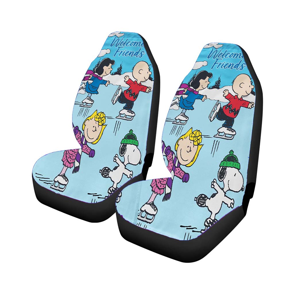 Charlie Brown Peanuts Gang Winter car Seat Covers
