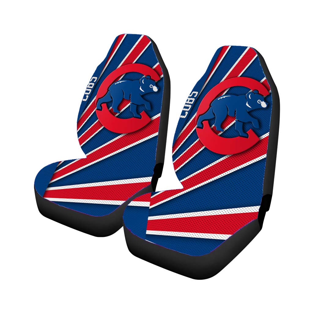 Chicago Cubs Logo Stripe car Seat Covers