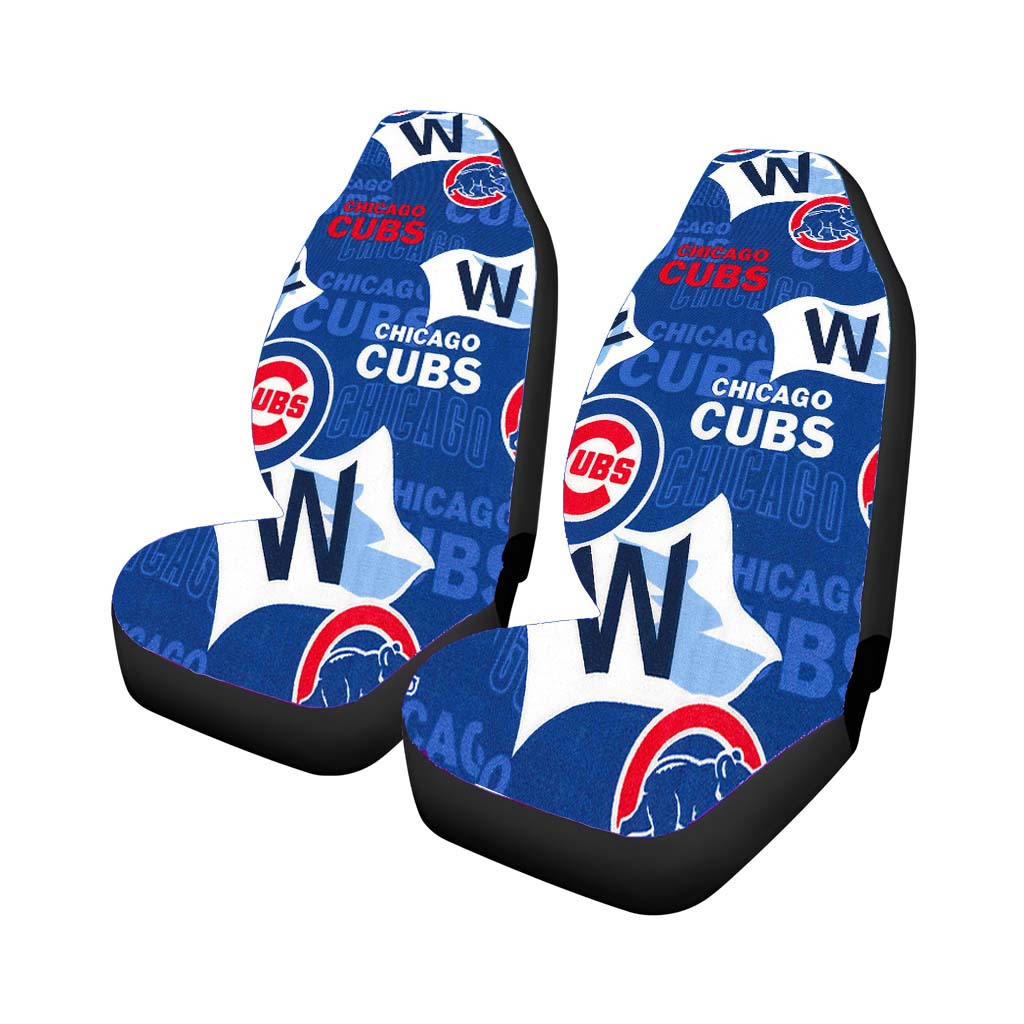 Chicago Cubs Mlb Pattern Fabric car Seat Covers