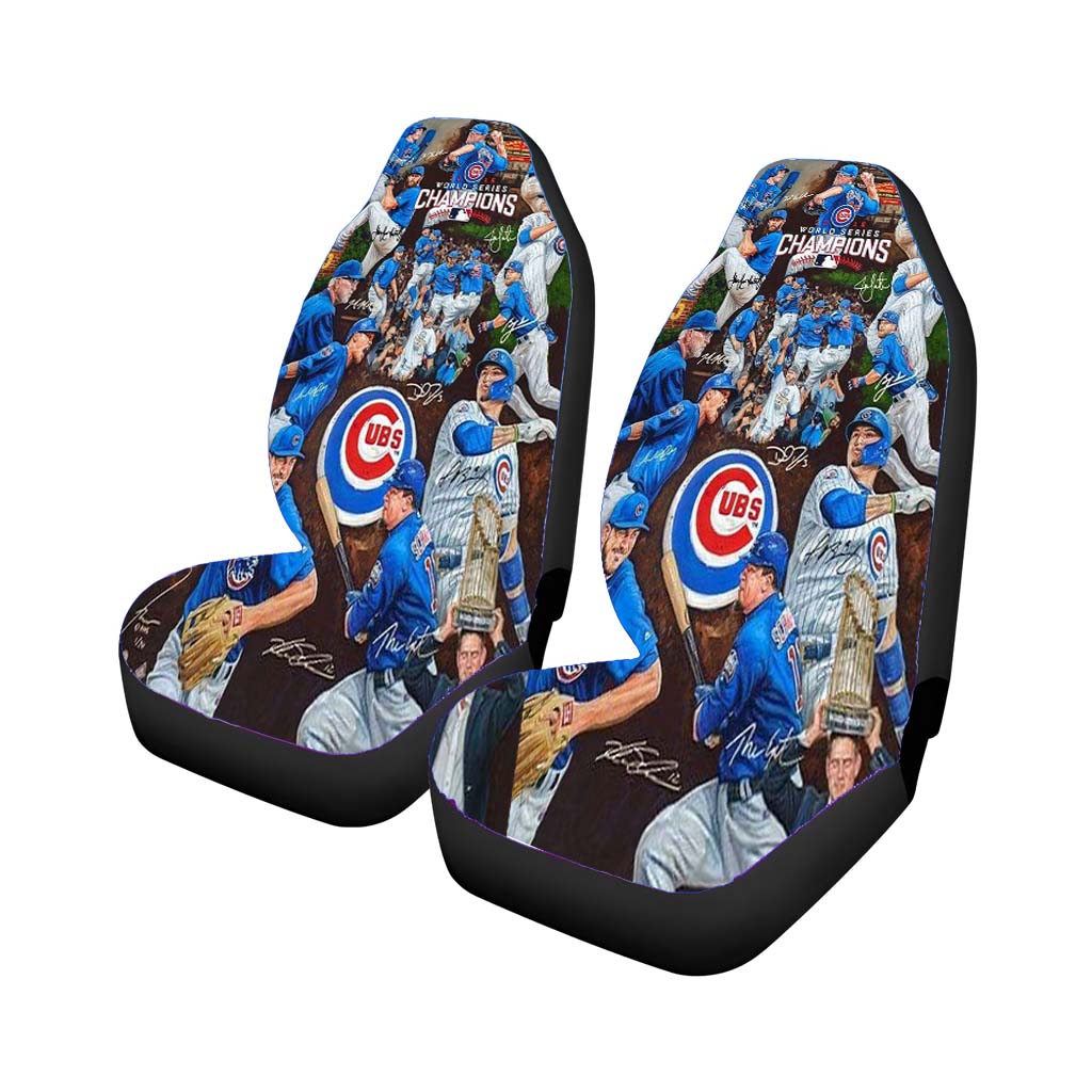 Chicago Cubs Pattern Player car Seat Covers