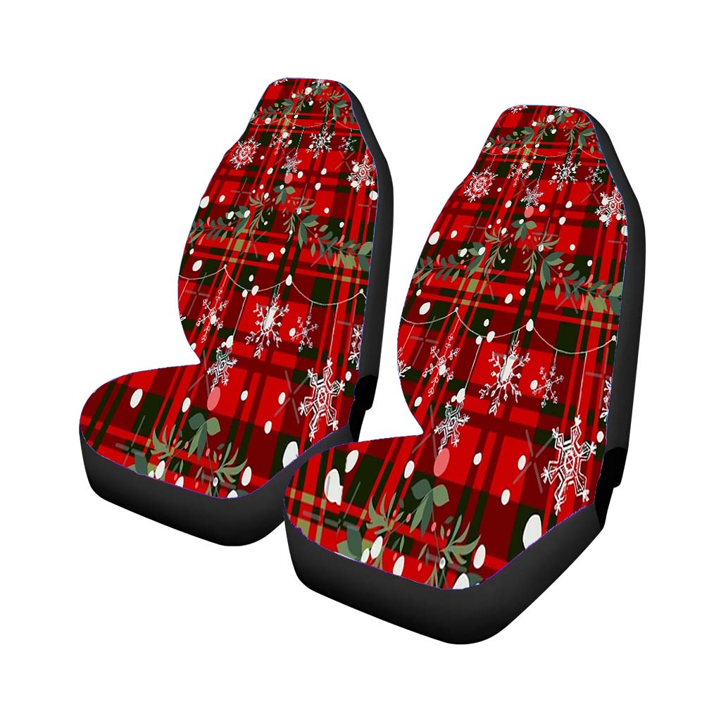 Christmas Snowflake Tartan car Seat Covers