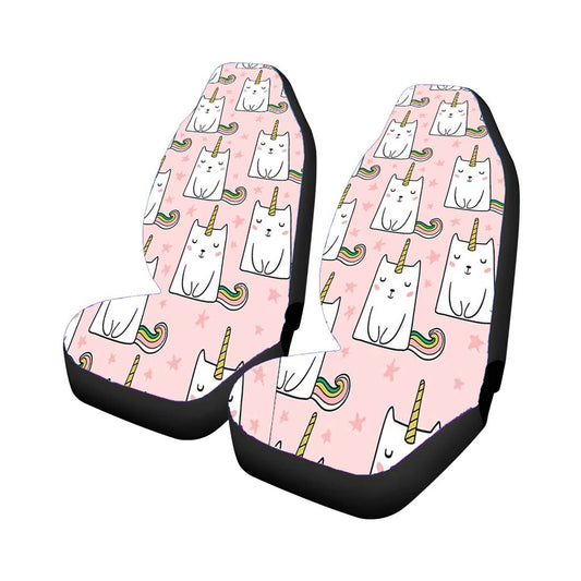 Chubby Unicorn Cat Pattern Universal Fit Car Seat Covers