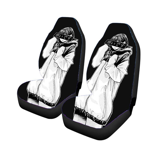 Cold Black White Sad Japanese Aesthetic Car Seat Covers