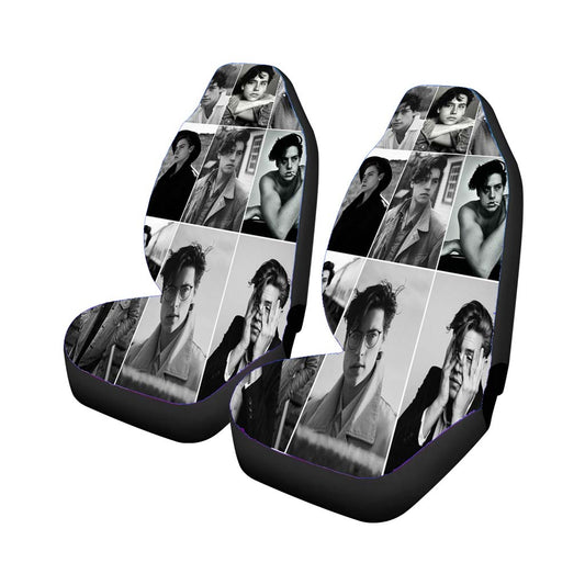 Cole Sprouse Black And White Aesthetic Collage Car Seat Covers