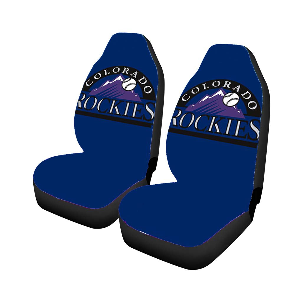 Colorado Rockies Baseball Logo Blue car Seat Covers