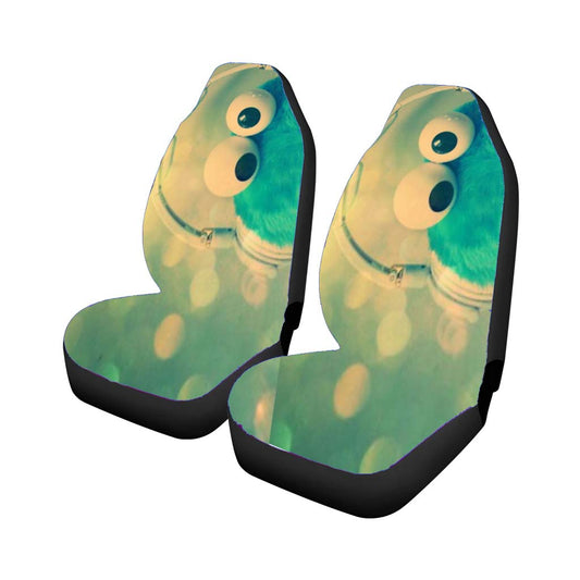 Cookie Monster With Headphones Universal Fit Car Seat Covers