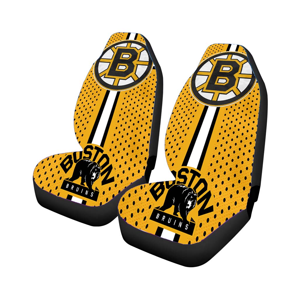 Custom Boston Bruins Hockey car Seat Covers