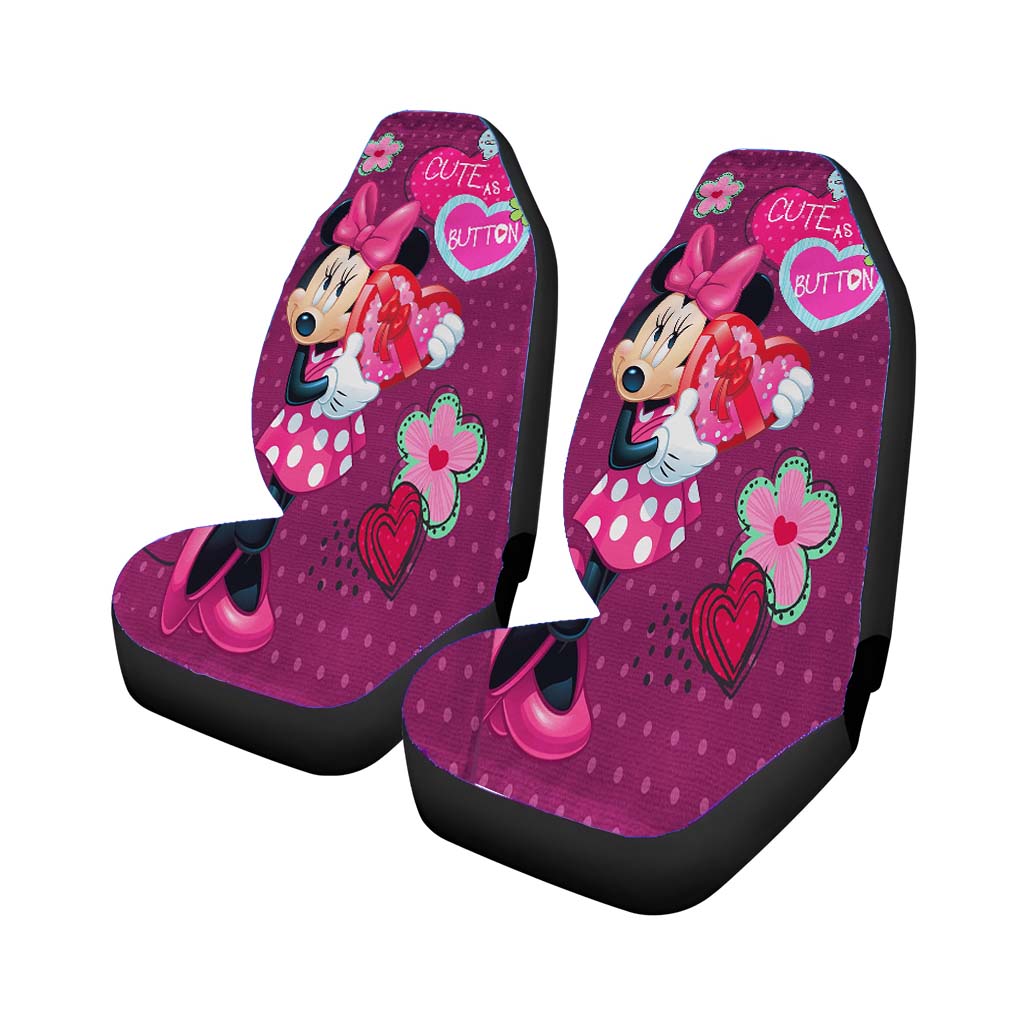 Cute As A Button Minnie car Seat Covers