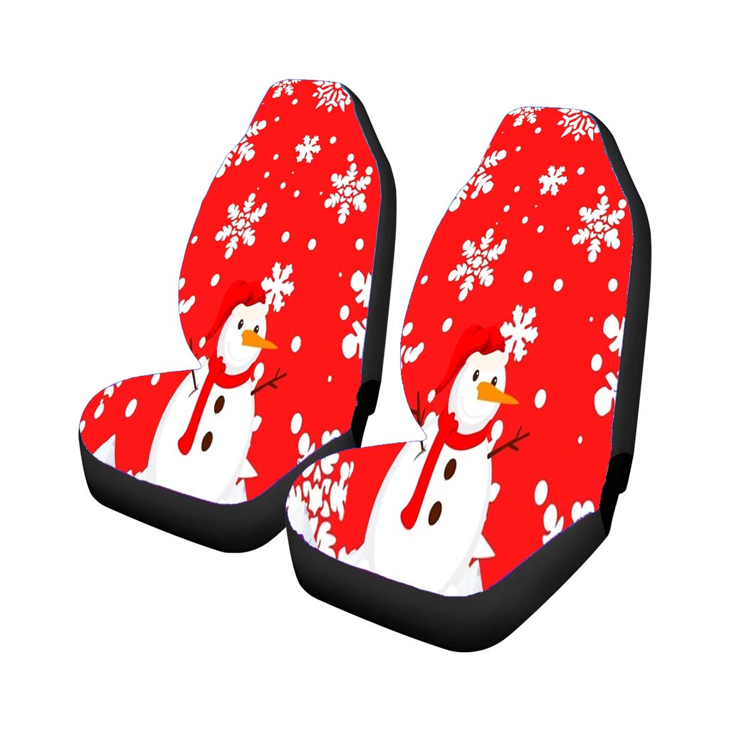 Cute Snowman Design For Christmas And Winter car Seat Covers