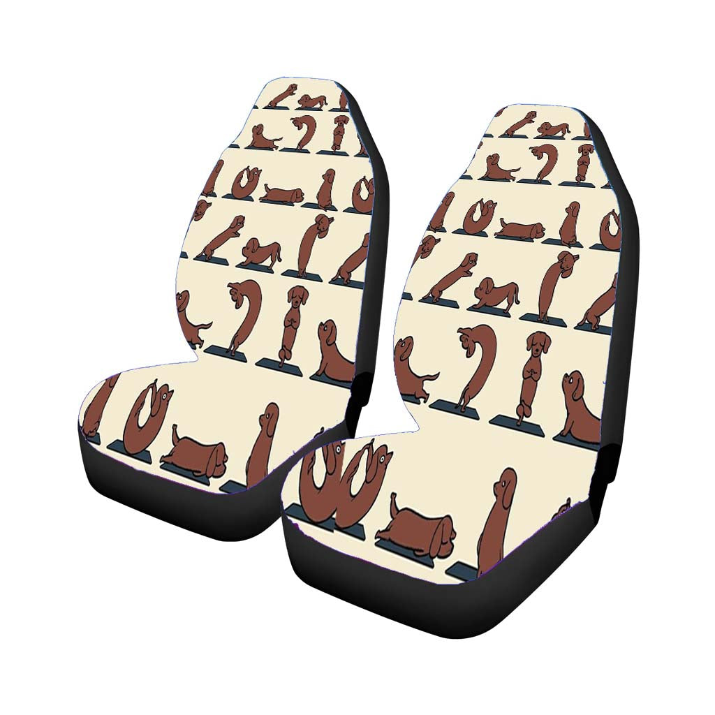 Dachshund Yoga Pattern car Seat Covers