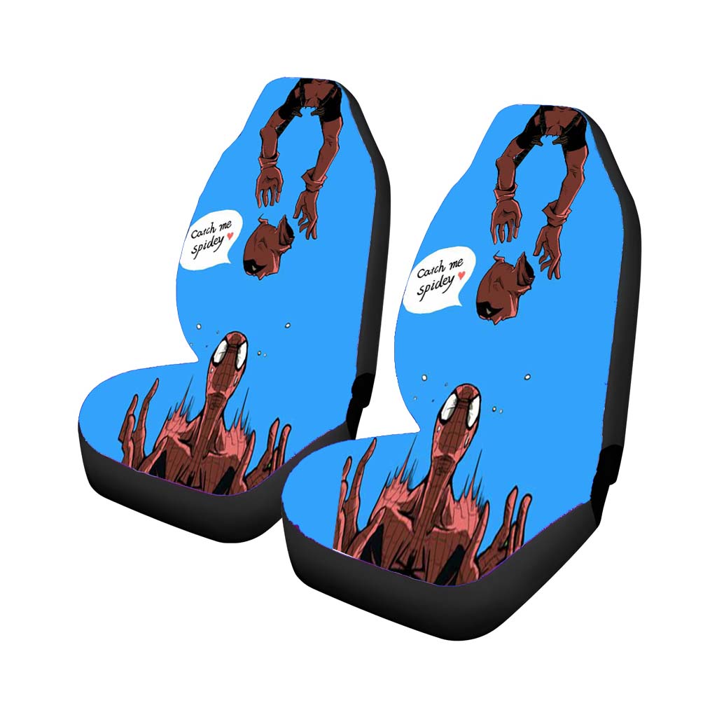 Deadpool And Spiderman Crazy car Seat Covers
