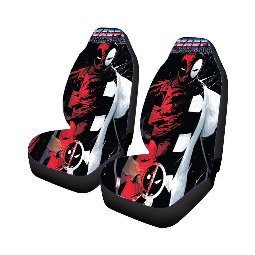 Deadpool Back In Black 80S Style car Seat Covers
