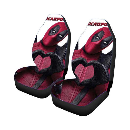 Deadpool Heart Hands Car Seat Covers