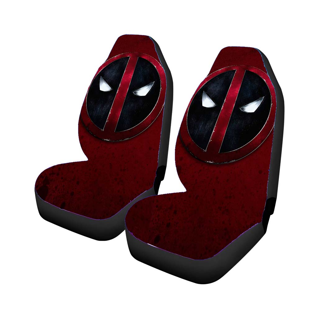 Deadpool Logo Face 2 car Seat Covers