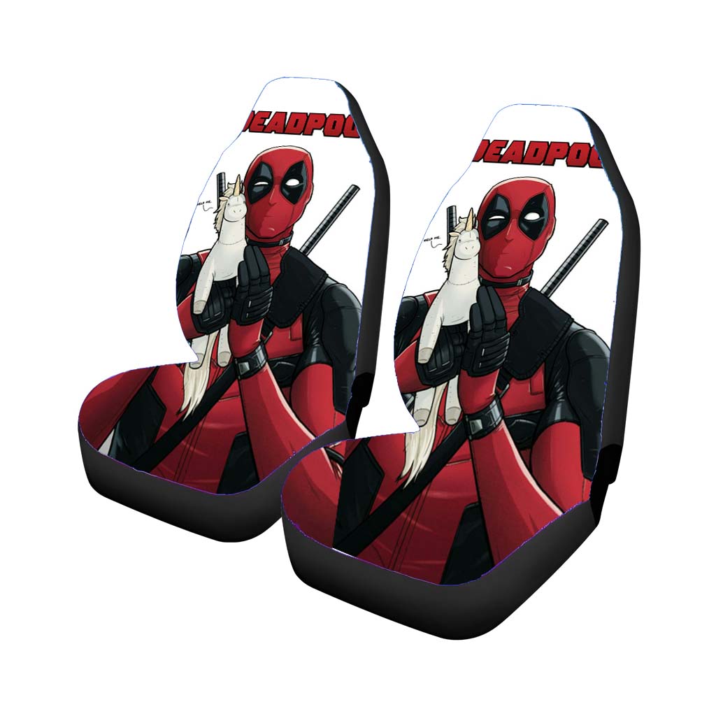 Deadpool Teeth Big Unicorn car Seat Covers