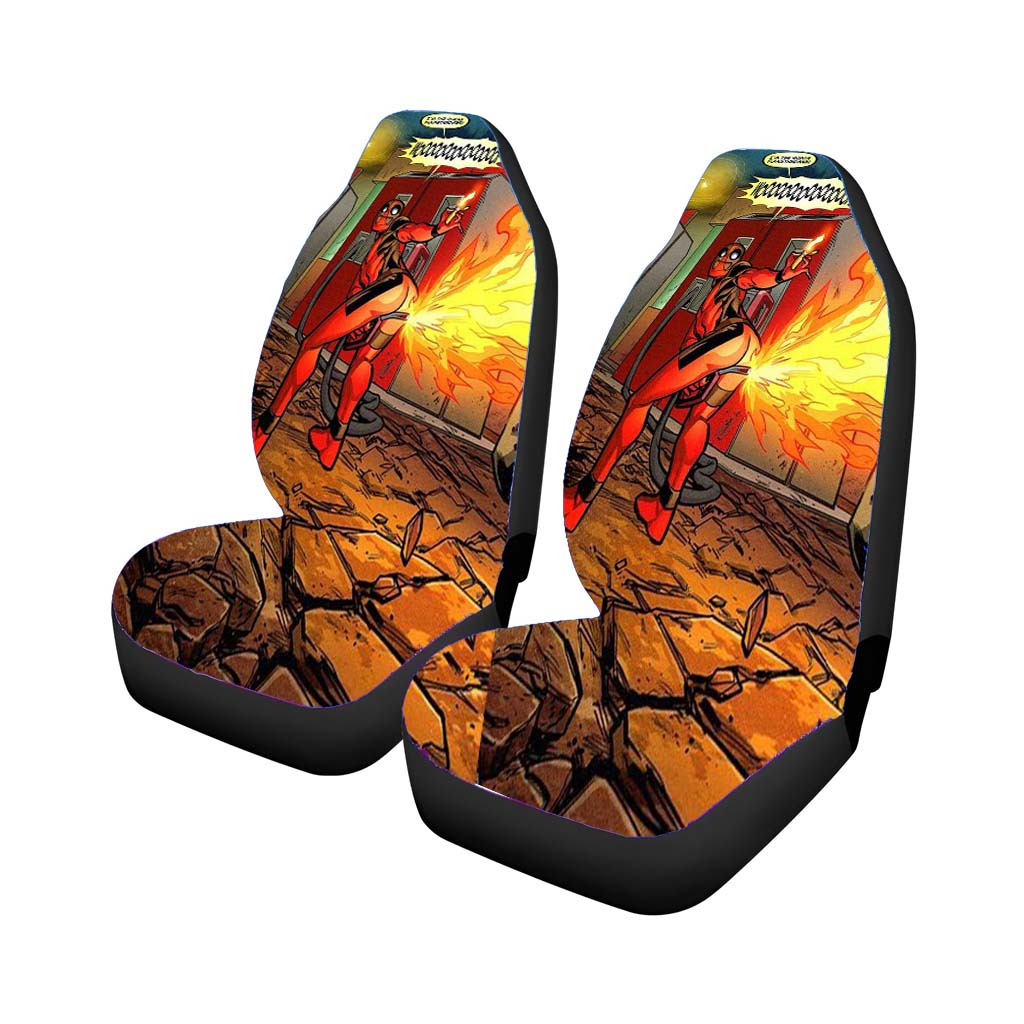 Deadpool Woooo car Seat Covers