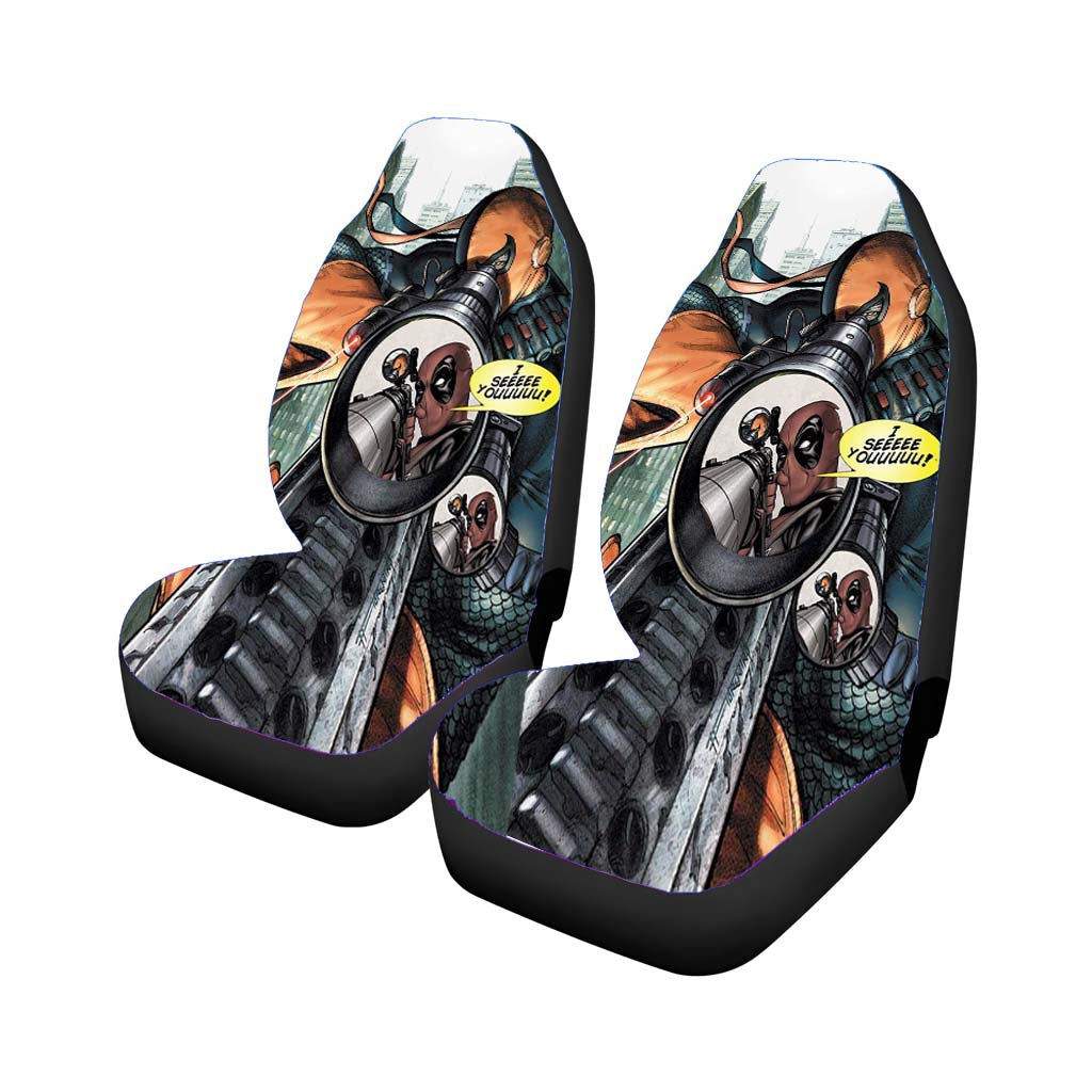 Deathstroke And Deadpool Scope car Seat Covers