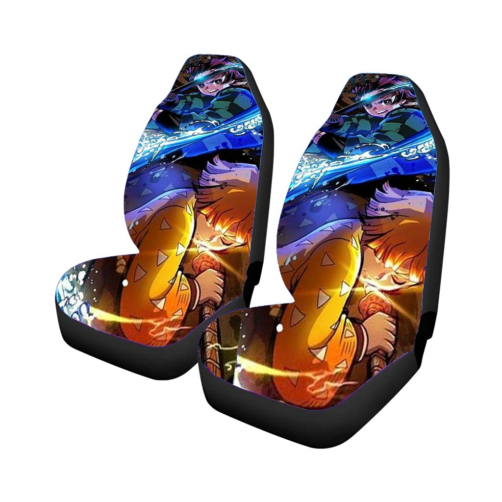 Demon Slayer Tanjiro And Zenitsu car Seat Covers