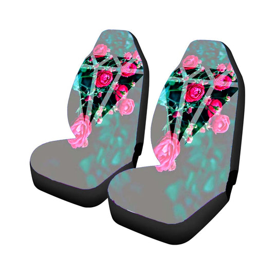 Diamond Flower Poster Car Seat Covers