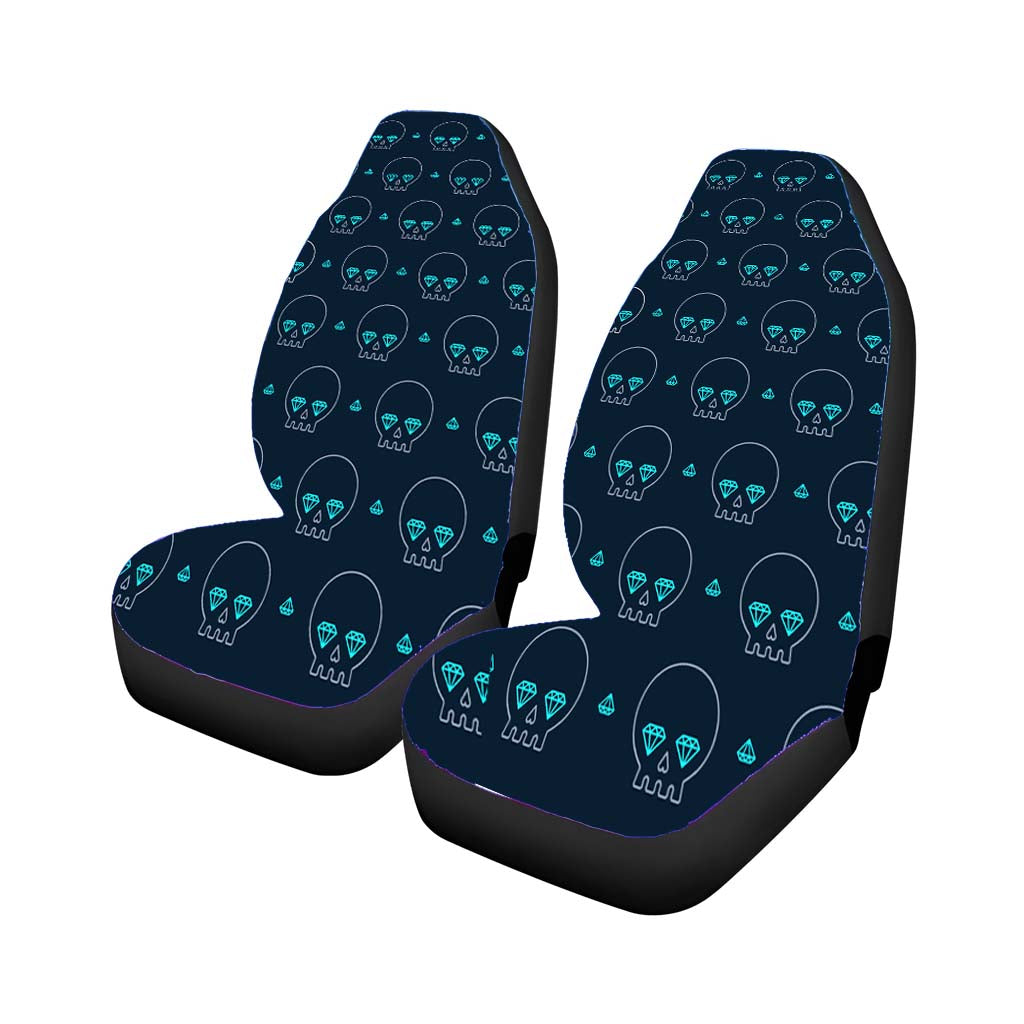 Diamond Supply Pattern Blue Skull car Seat Covers