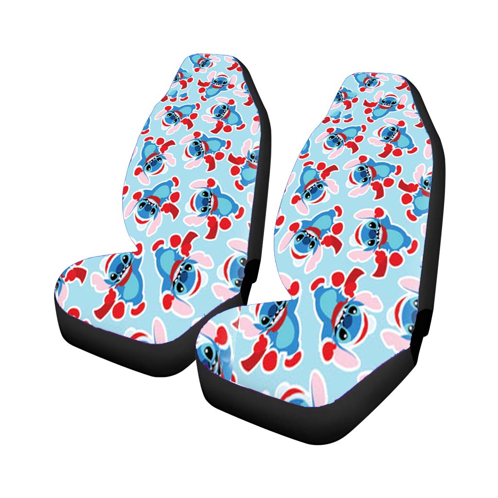 Disney Christmas Blue Alien Christmas Pattern car Seat Covers