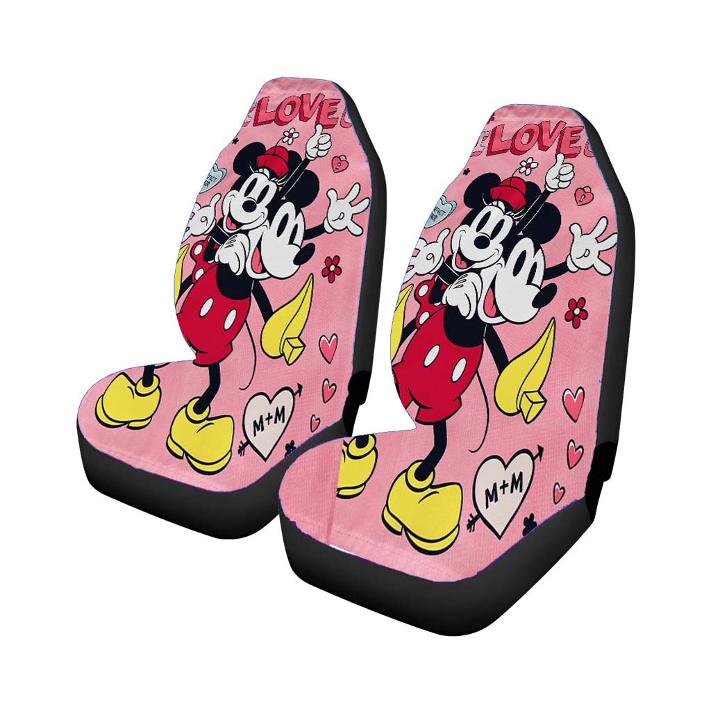 Disney I Love Us Mickey And Minnie car Seat Covers