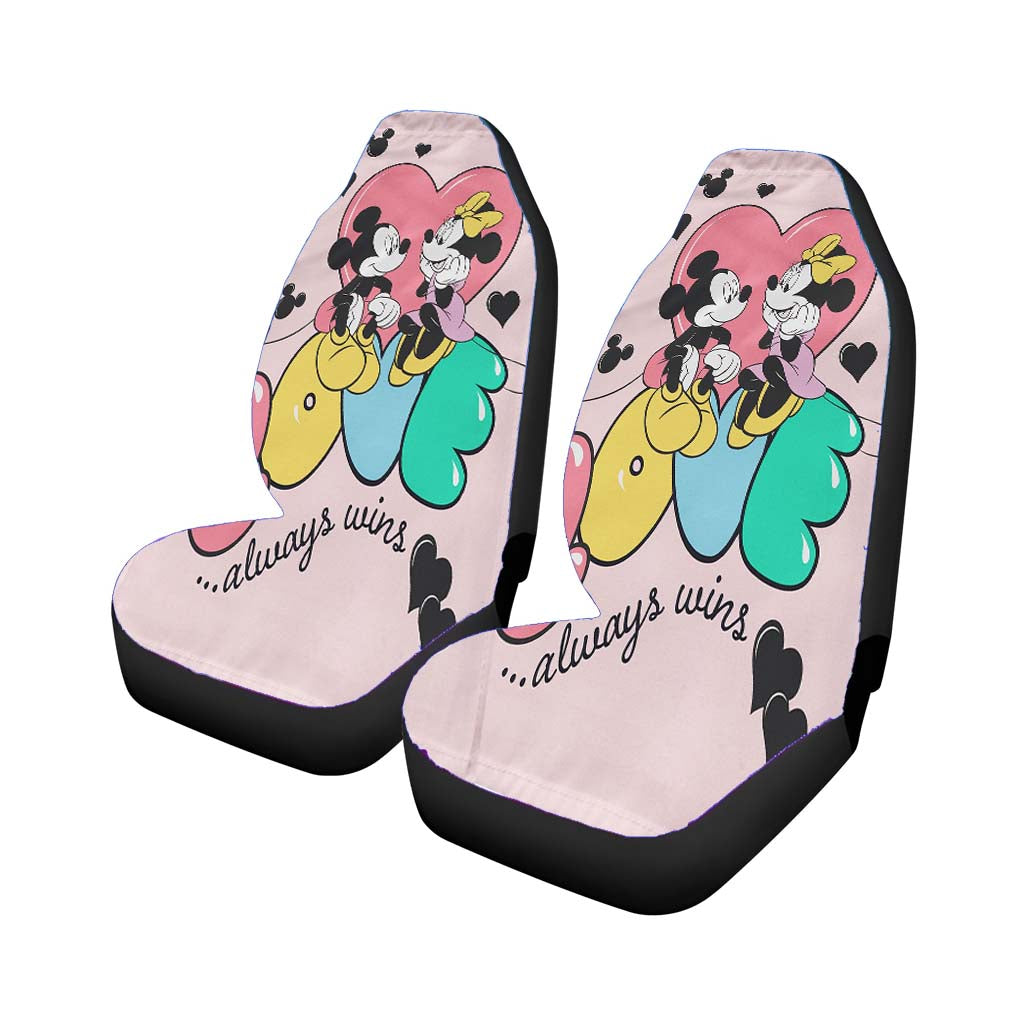 Disney Love Always Wins Mickey & Minnie car Seat Covers