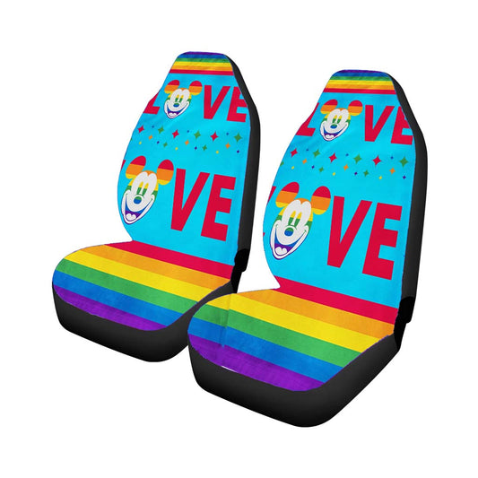 Disney Love Is Love Pride Mickey Universal Fit Car Seat Covers
