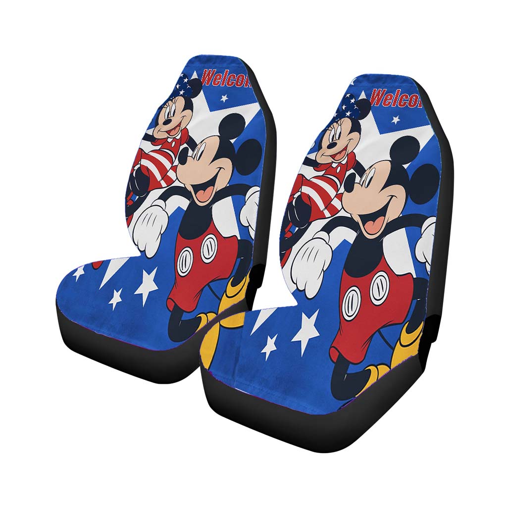 Disney Mickey And Minnie Usa Welcome car Seat Covers