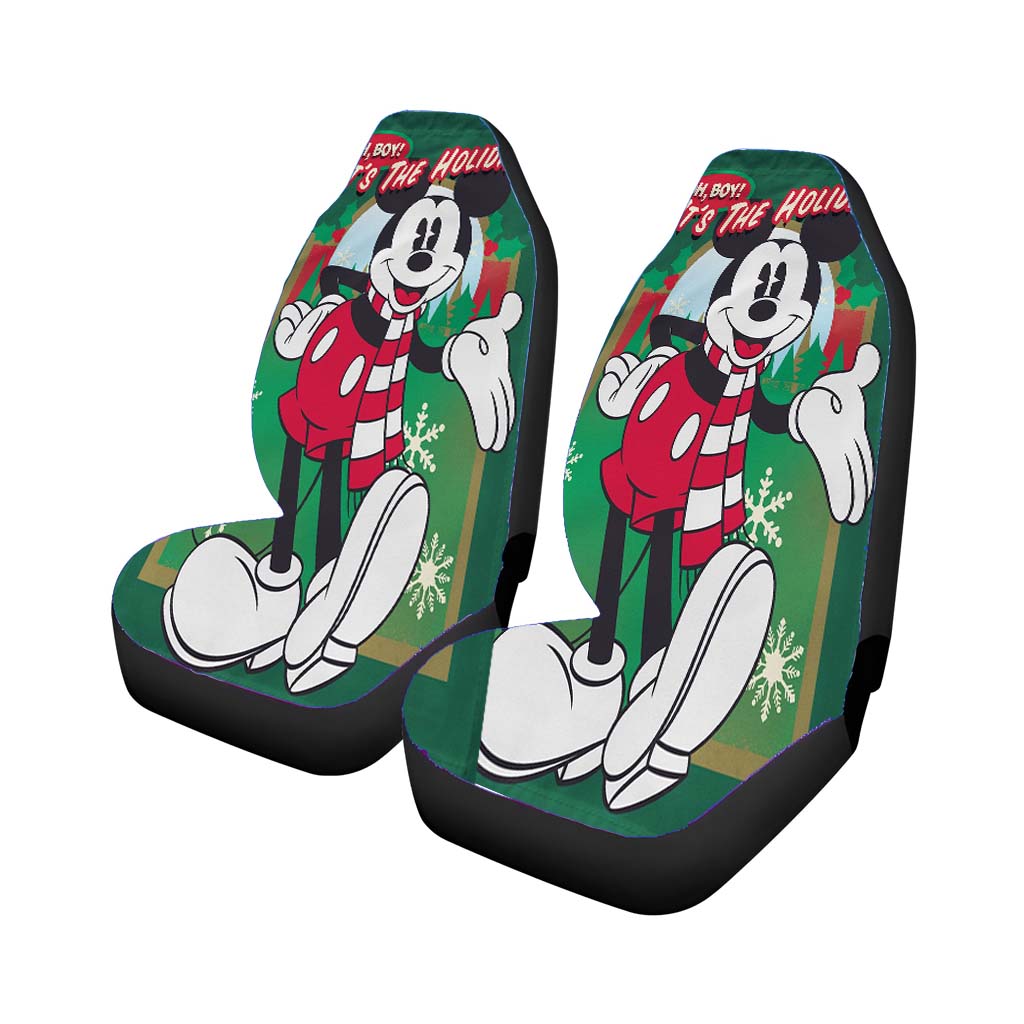 Disney Oh Boy It'S The Holidays Mickey car Seat Covers