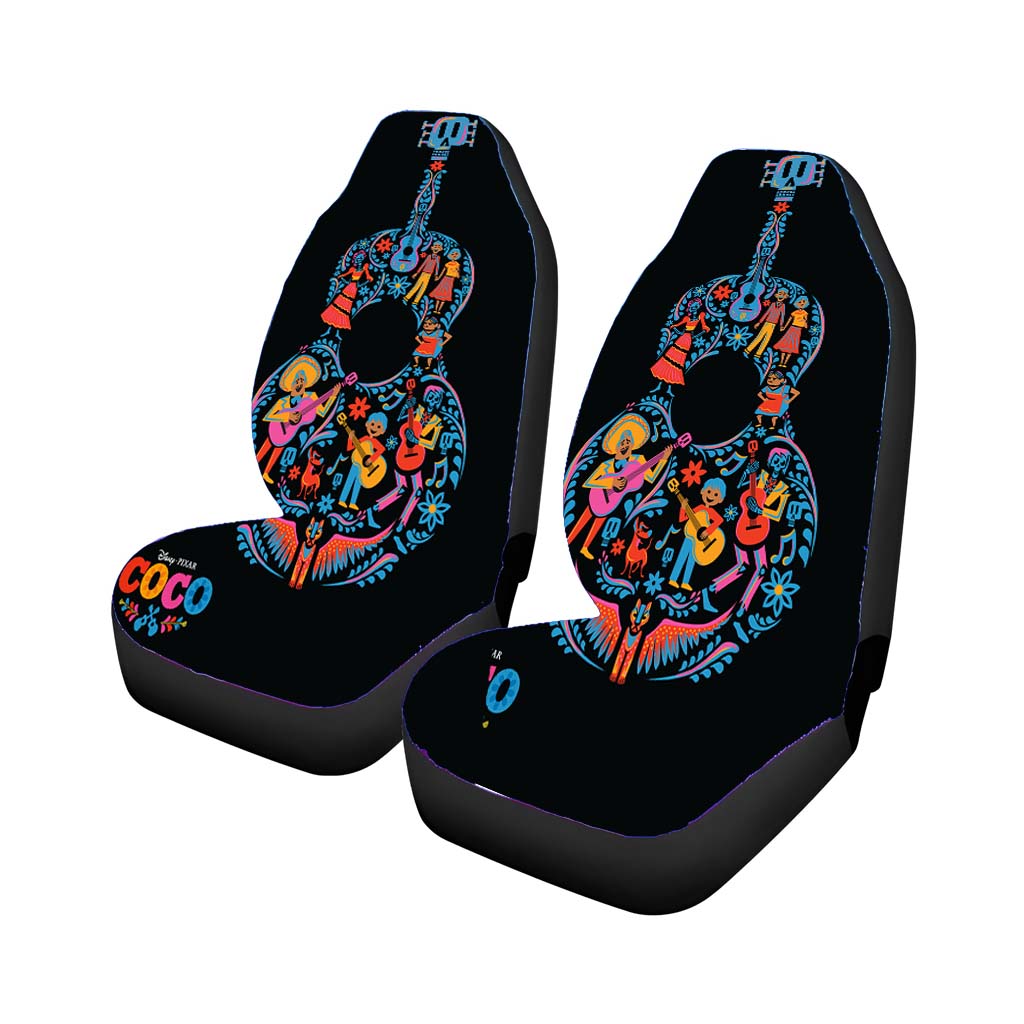 Disney Pixar Coco Guitar Pattern car Seat Covers