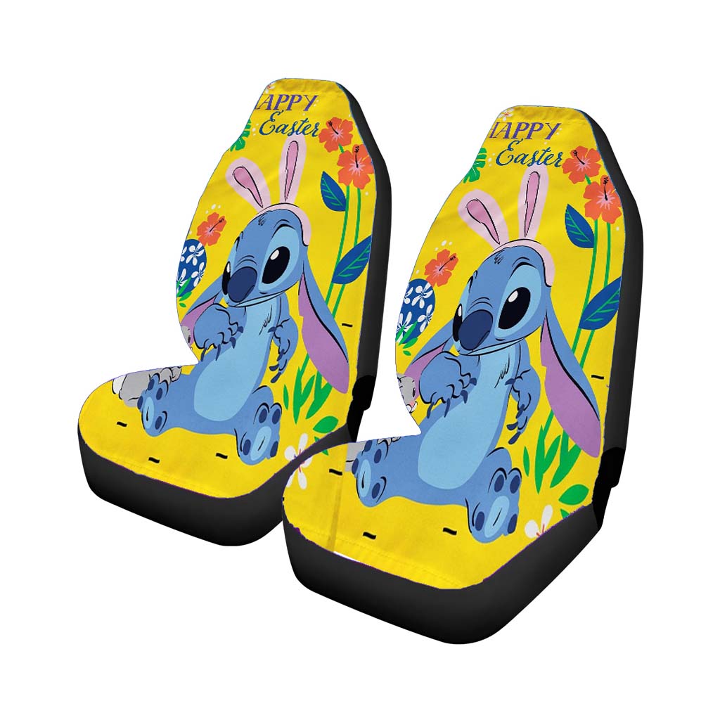 Disney Stitch Happy Easter car Seat Covers