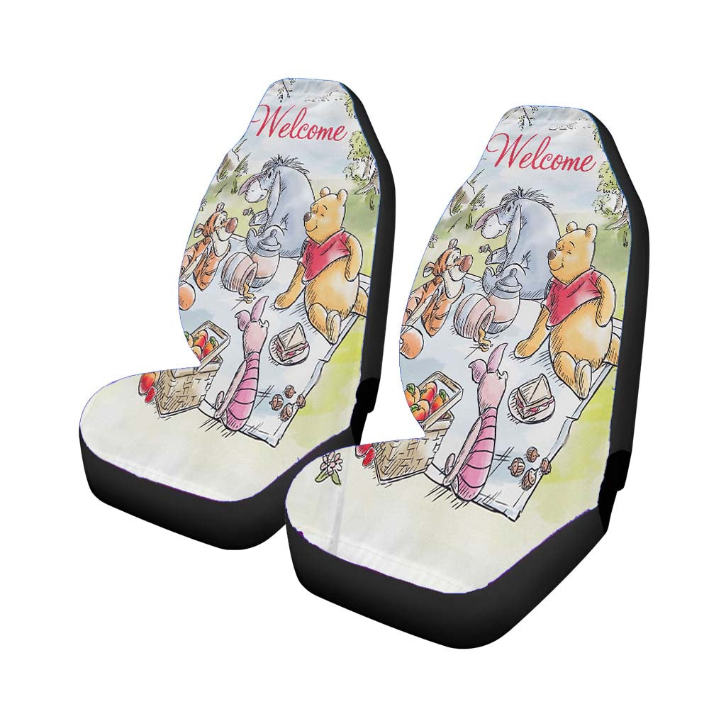 Disney Winnie The Pooh Spring Picnic car Seat Covers