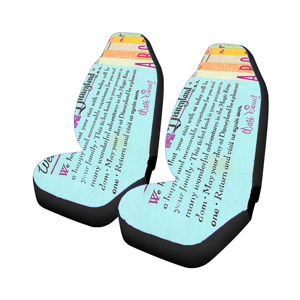 Disney World Ticket Book car Seat Covers