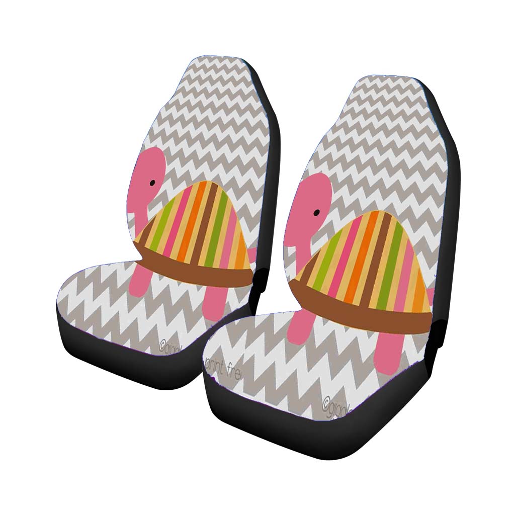 Diy Cute Pink Tortoise Pattern Chevron car Seat Covers