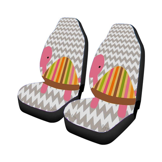 Diy Cute Pink Tortoise Pattern Chevron Universal Fit Car Seat Covers