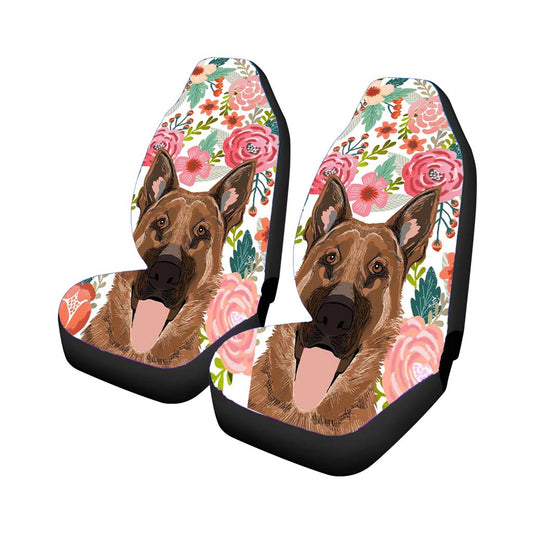 Dog Floral Art Car Seat Covers