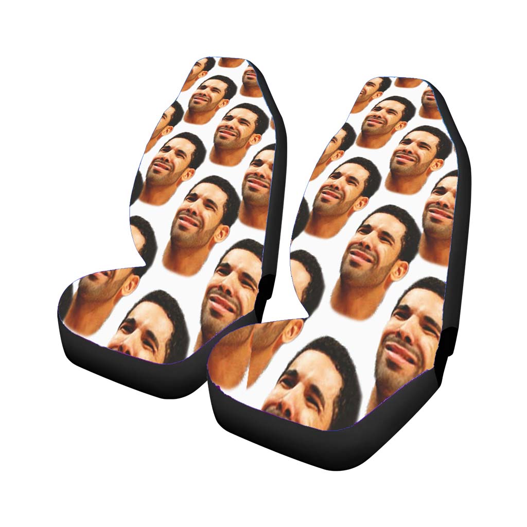 Drake Collage Head Pattern car Seat Covers