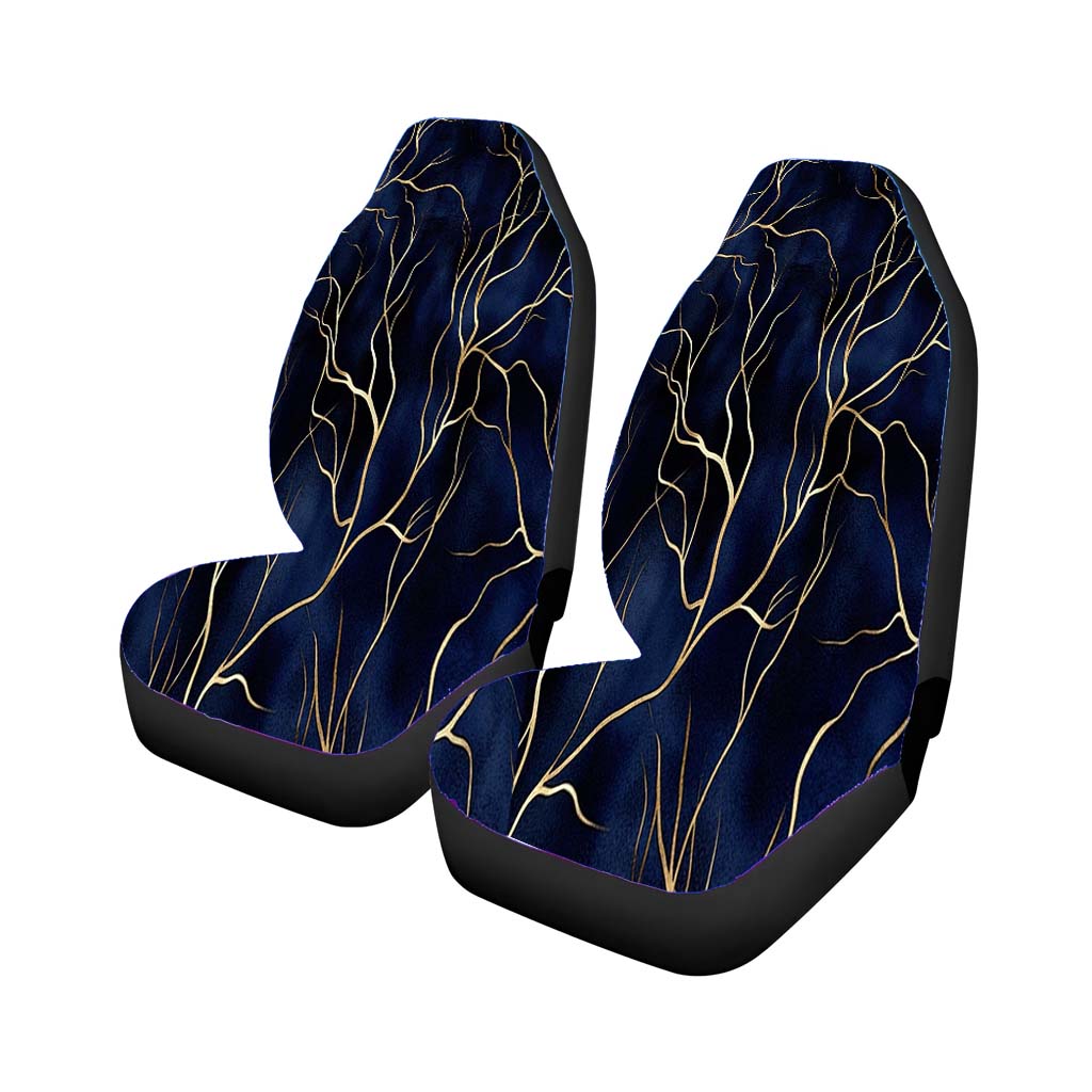 Elegant Gold And Navy car Seat Covers