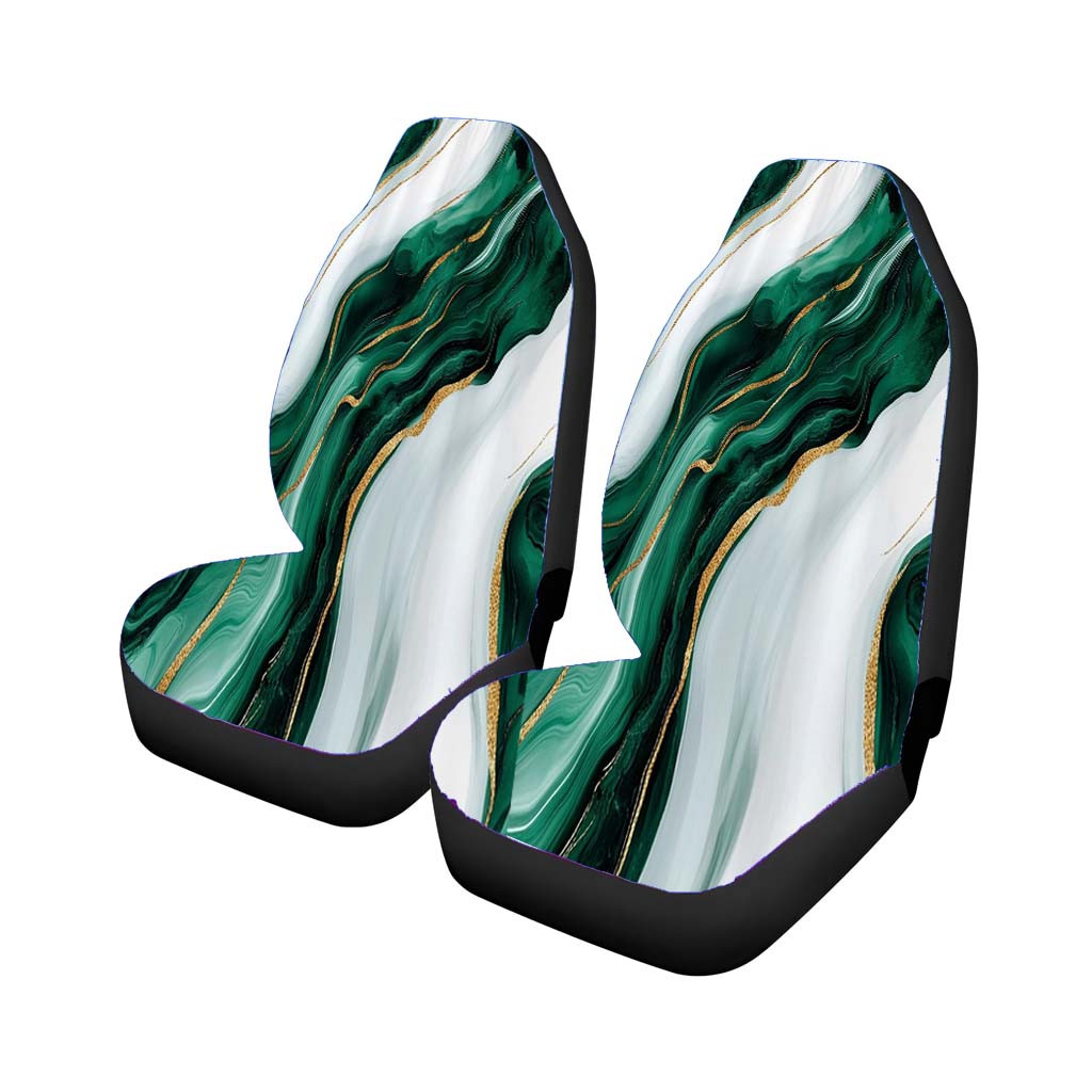Emerald Green And White Marble car Seat Covers