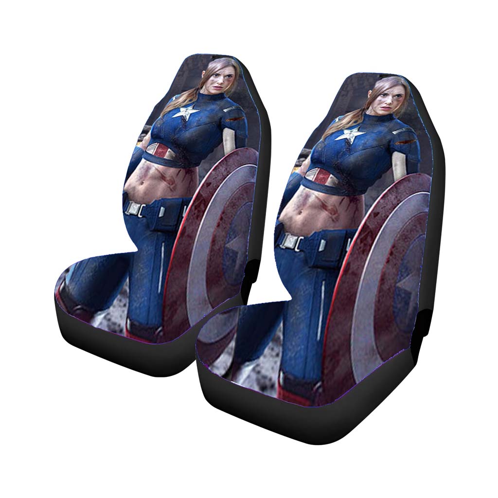 Female Captain America car Seat Covers