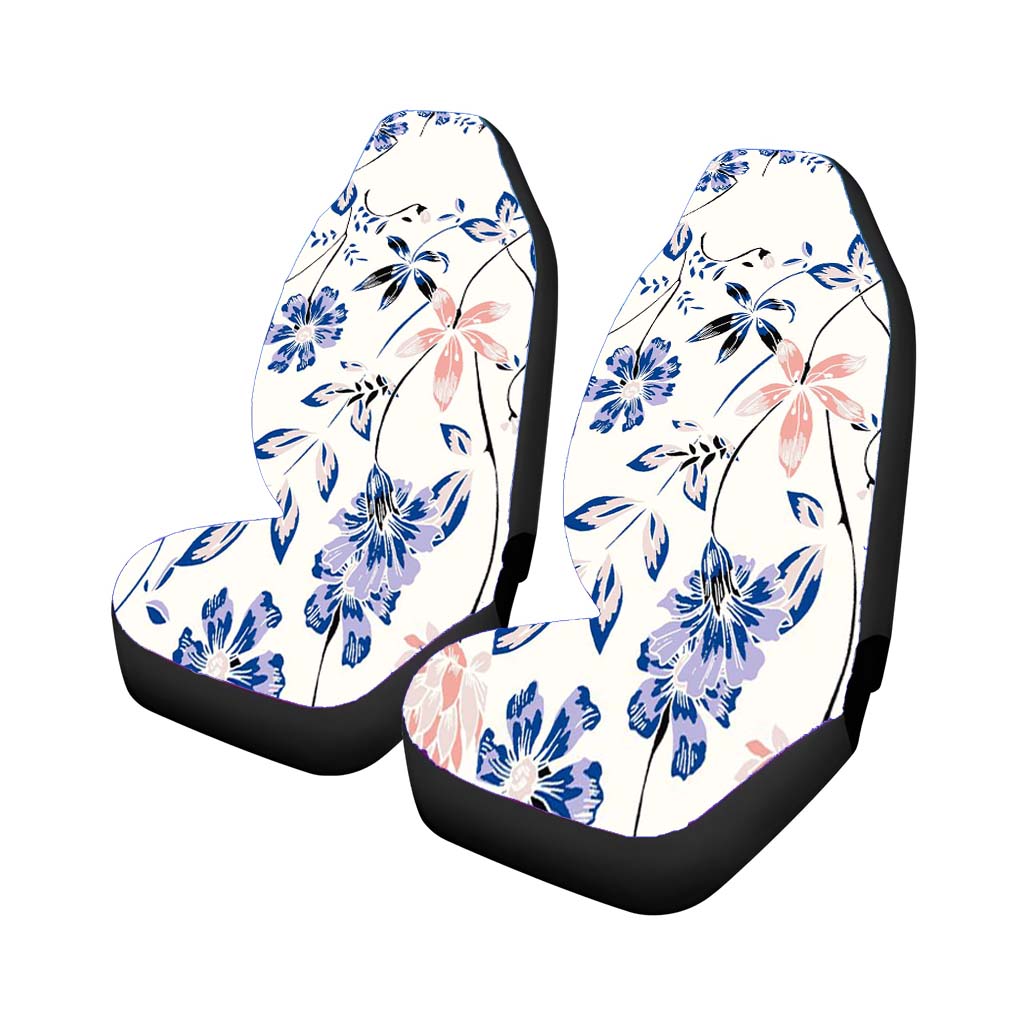 Flower Blue car Seat Covers