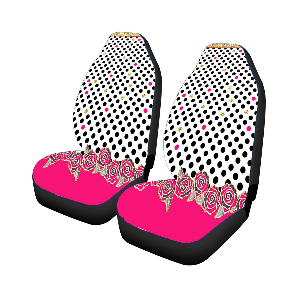 Flower Dots Glitter Wallpaper car Seat Covers