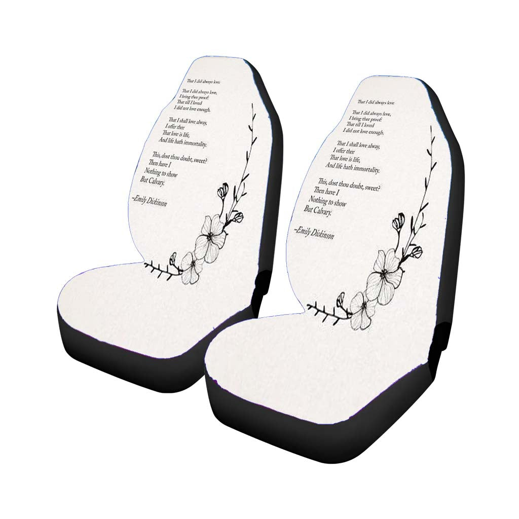 Flower Poem car Seat Covers