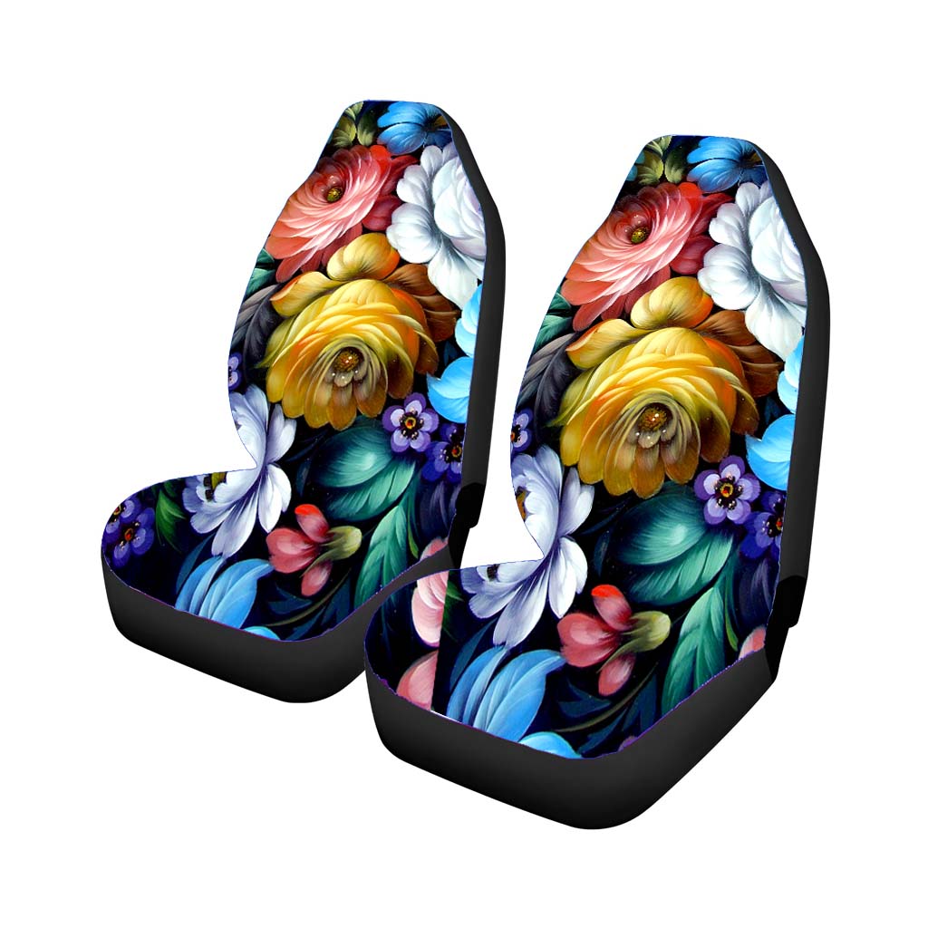 Flower Watercolor Art 3D car Seat Covers